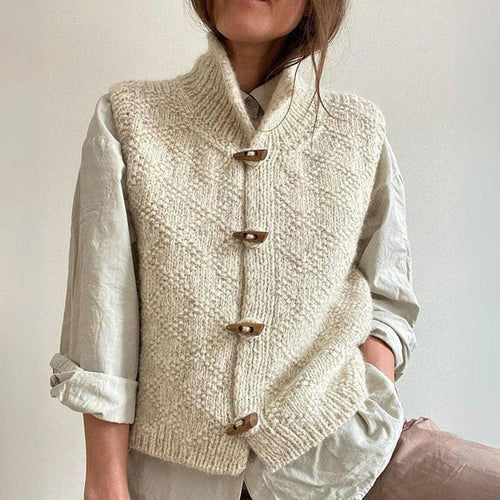 Evy - Cardigan élégant en laine à boutons