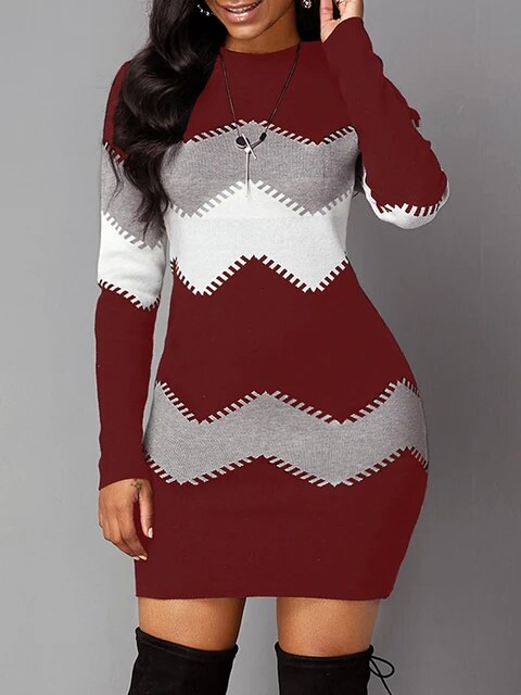 Lacey - Fashionable printed jersey dress