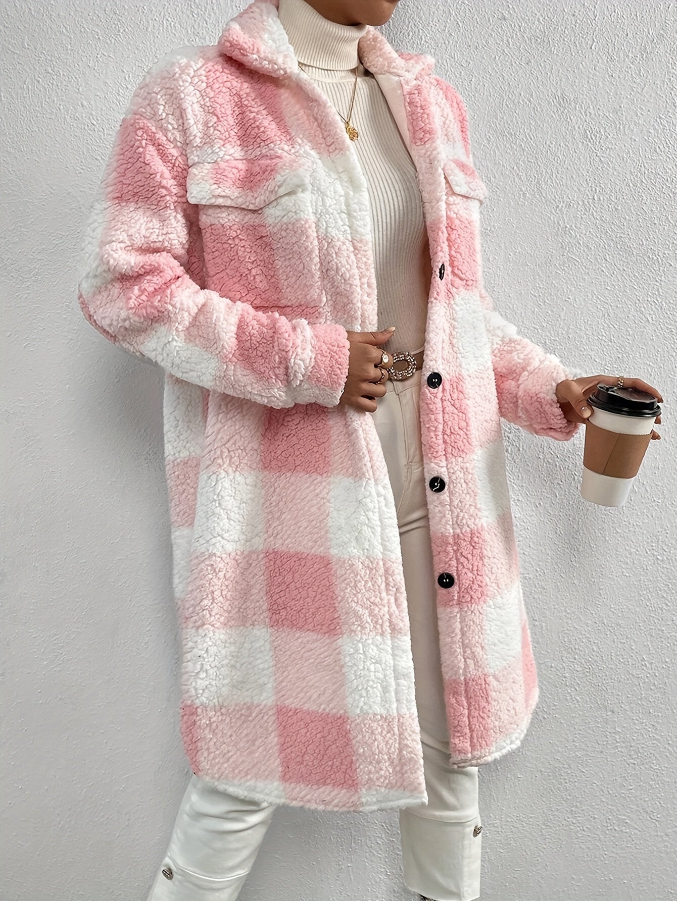 Liesa - Elegant Checkered Coat