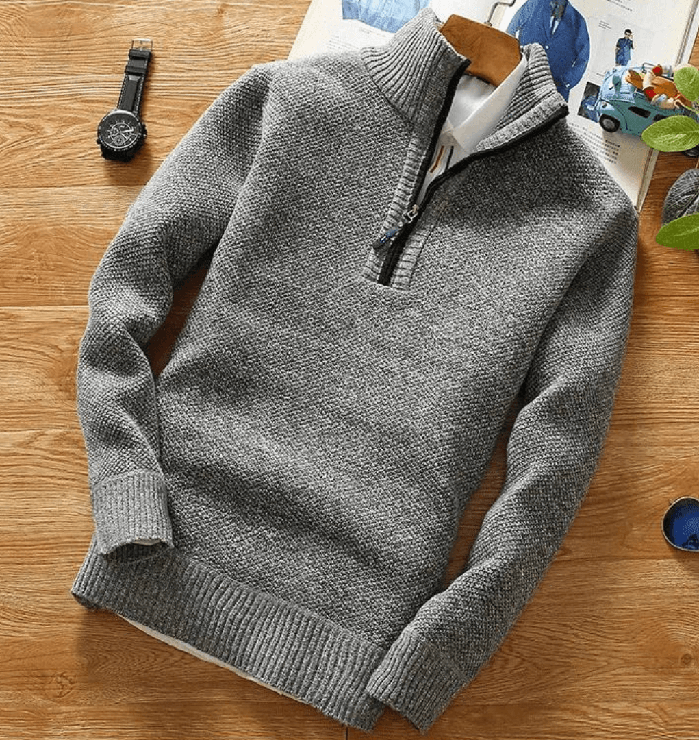 Men's Zippered Turtleneck