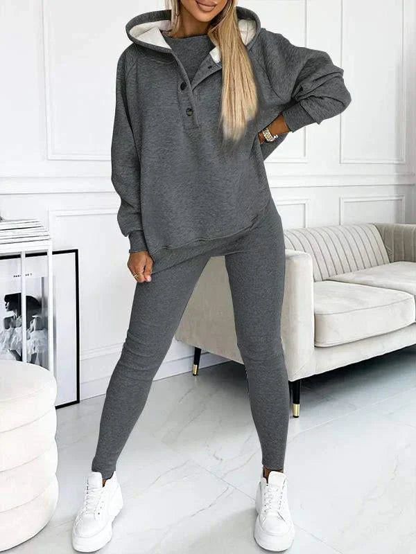 Hooded Casual Sweatshirt Suit