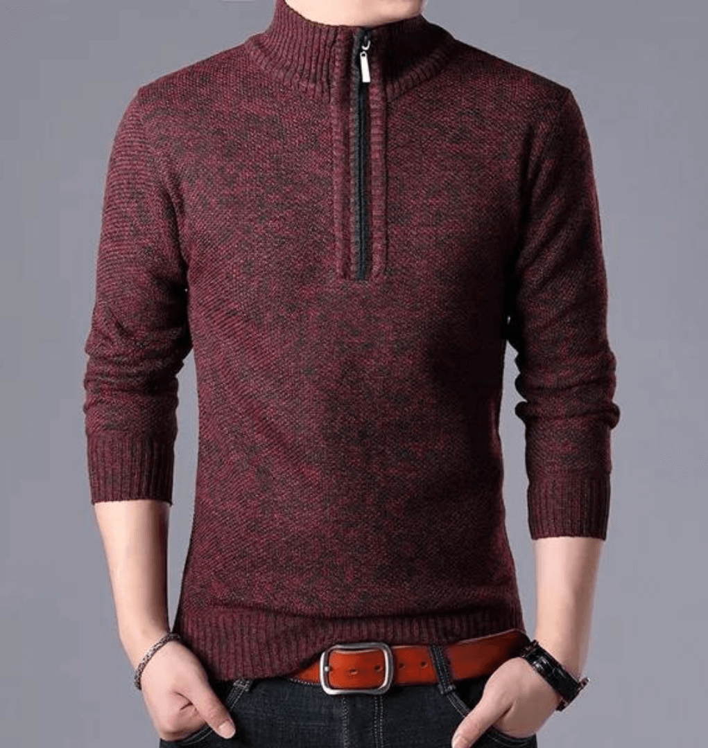 Men's Zippered Turtleneck