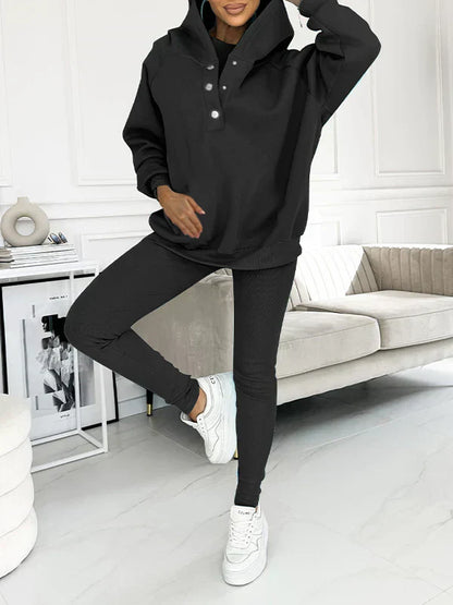 Hooded Casual Sweatshirt Suit