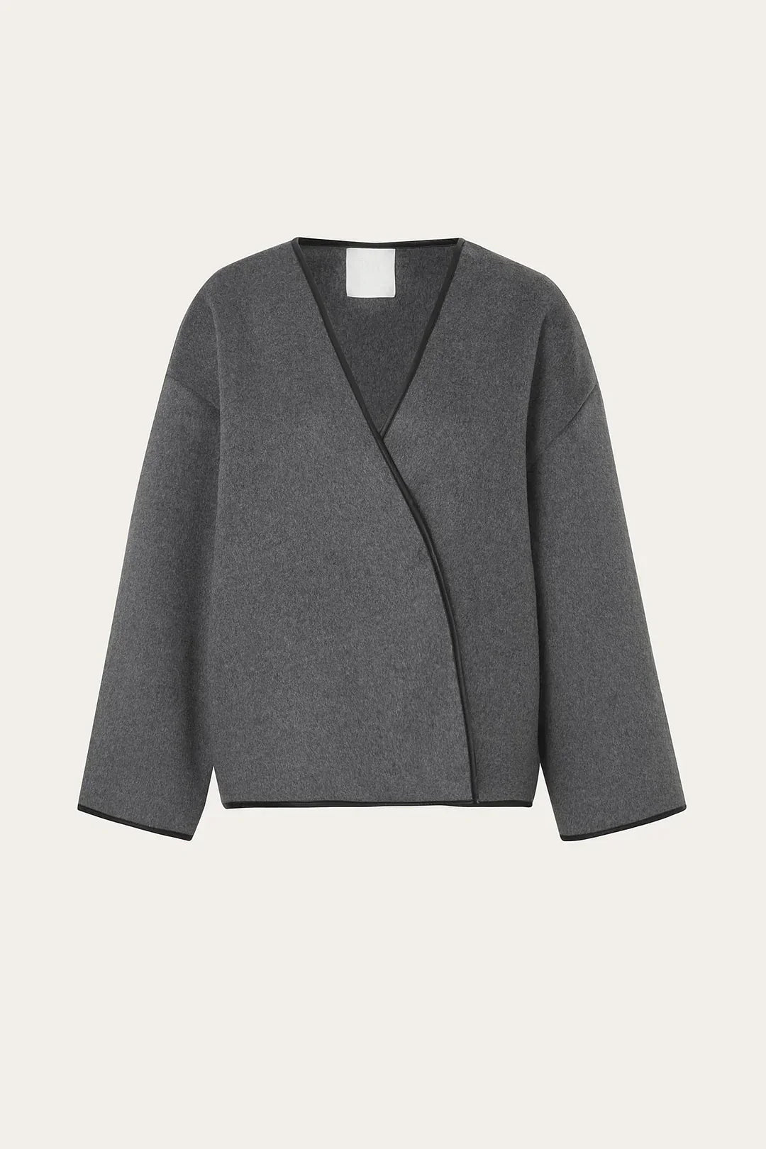 Isabella - Manteau court avec écharpe de style minimaliste français