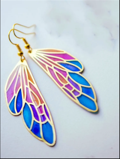 Boucles d'oreilles Dreamy Gradient Translucent Wings