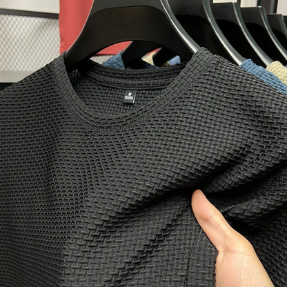 T-shirt à manches courtes en maille de soie glacée