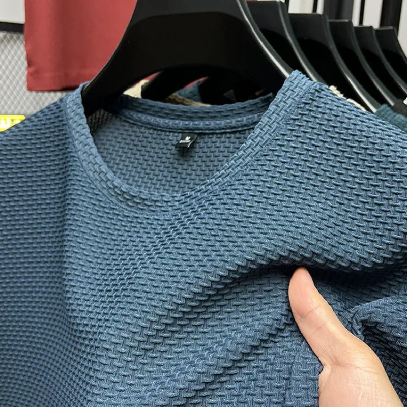 T-shirt à manches courtes en maille de soie glacée