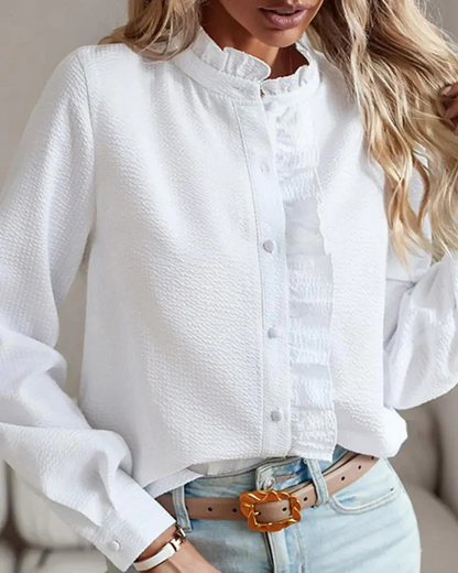 Classy Long Sleeve Plain Top