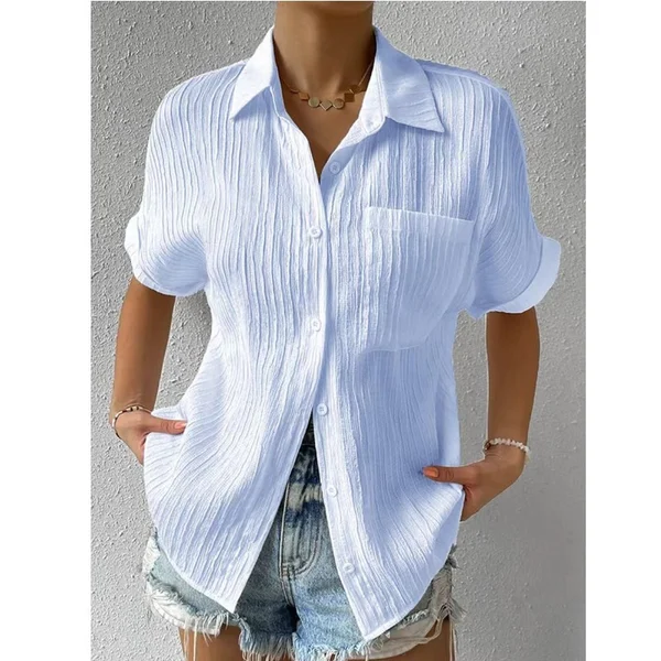 Stocks limités🛒49%OFF🔥Casual button-down shirt with loose shirt collar.