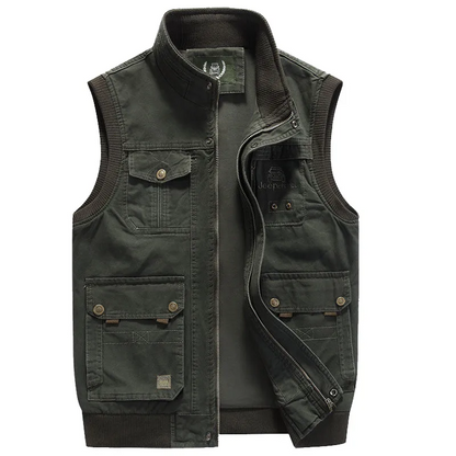 Ben - Gilet Vintage multi-poches pour hommes - Le cadeau parfait pour papa