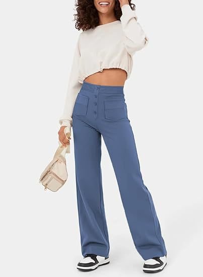 High Waist Stretch Casual Trousers