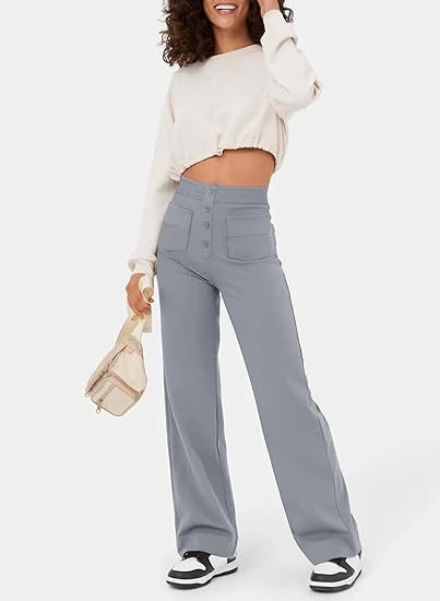 High Waist Stretch Casual Trousers