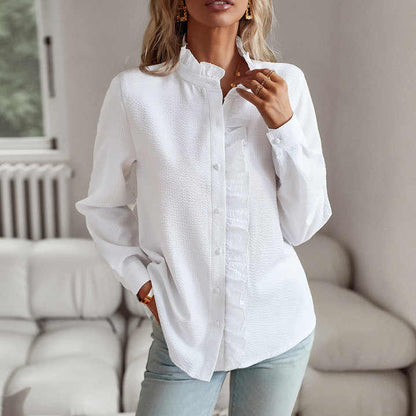 Women's Shirt With Ruffles